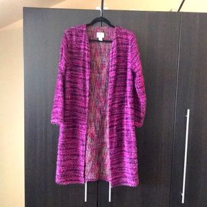 CHICO’s D•E•S•I•G•N multicolor long sweater jacket - soft, cozy and vibrant!